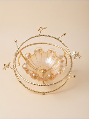 Decovio Golden Rose Sunumluk Kase Şekerlik Lokumluk