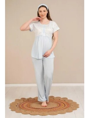Baha 4519 Yarım Kol Lohusa Pijama Takımı