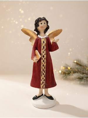 Decovio Seramik ve  Polyester Karışımı Biblo Melek 20 cm