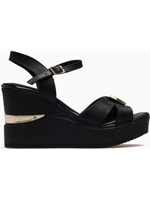 Mammamia Kadın Deri Dolgu Topuk Günlük Sandalet 26Y D26YS-5390