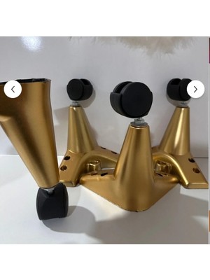 Şahmeli 4 Adet Gold Tekerlekli Sihirli Sehpa Masa Ayağı Akıllı Sehpa Masa Ayağı Orta Sehpa Ayağı 360 Derece