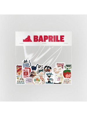 Baprile Kitap Temalı Sticker Paketi 20 Parça Bookish Kaliteli Su Geçirmez Etiket Seti