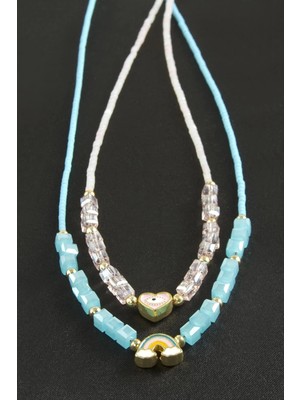 Fantastik Store Karışık Figürlü Miyoki Boncuk Küp Kristal Kolye 1 Adet