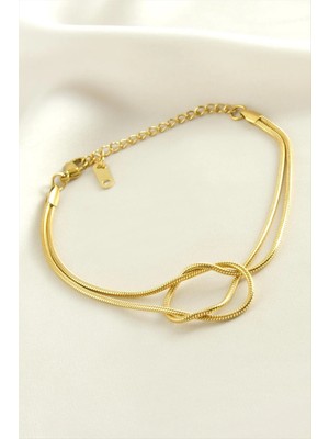 Fantastik Store Örgülü Silindir Zincirli Çelik Bileklik