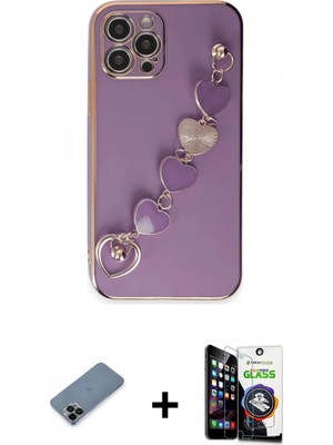 İlk El Grup Ieg™ iPhone 12 Pro Max Kılıf Nova Işık Prime - Şeffaf Temperli Cam Ekran Koruyucu + Siyah Shine Kamera Lens Koruma Cam