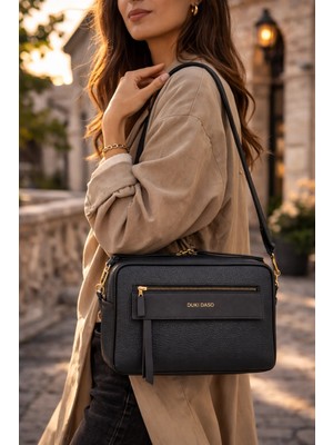Duki Daso Türkiye Gri Ayarlanabilir Askılı Günlük Çapraz Kadın Omuz Çantası | Gri MT1576