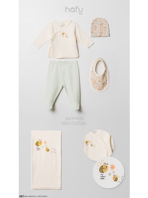 Hafy Baby 5'li Arı Nakışlı Yenidoğan Kız Bebek Hastane Çıkışı