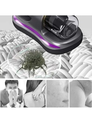 AyrStore Elektrikli Süpürge Temizleme Makinesi El Süpürgesi Yatak Temizleme Mite Temizleme Makinesi Cihazı Uv-C Işınlı Temizlik Makinesi Şarjlı Süpürge