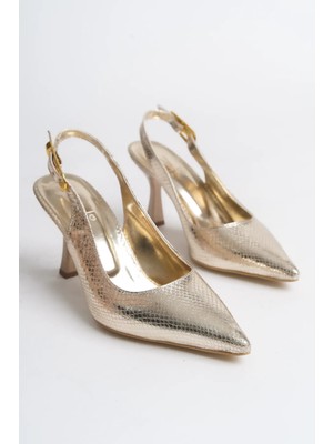 Felisya Butik Kadın Toka Detaylı Arkası Açık Abiye Stiletto Ayakkabı