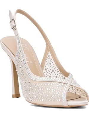 Felisya Butik Kadın Bej Taşlı Elegant Koleksiyon Abiye Ayakkabı BET56541