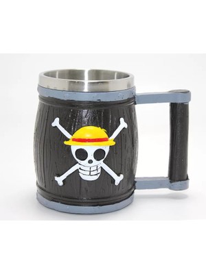 AyrStore One Piece Temalı 3D Kabartmalı Çelik Kupa Bardak