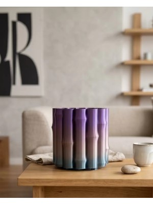 Pileli Store 3D Vazo Mor Gri