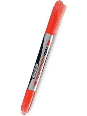  flexoffice fosforlu kalem (ışaret kalemi) çift taraflı turuncu mürekkep fo-hl07 (12 li paket)
