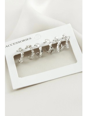 MidasTech 6 Adet Yıldız Halka Küpe Nemere