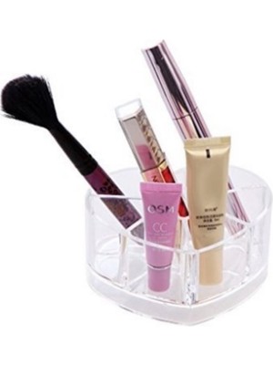 Marsilyan  Kozmetik Makyaj Malzemesi Düzenleyici Kalpli Akrilik Organizer