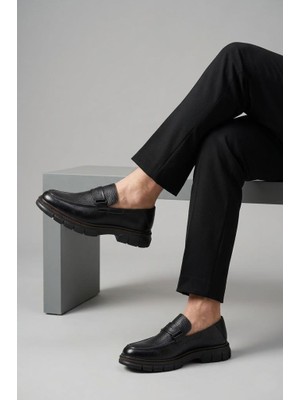 Pisagor PS-3107 Erkek Hakiki Deri Loafer Ayakkabı