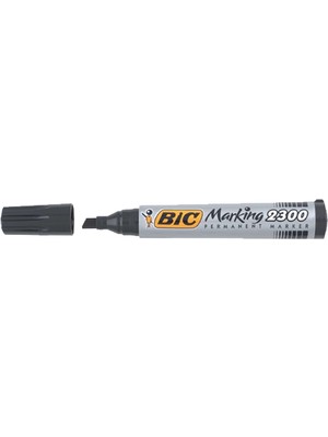 Bic Markör Kesik Uç Kalem Siyah 2300 8209263 (1 Paket 12 Adet)