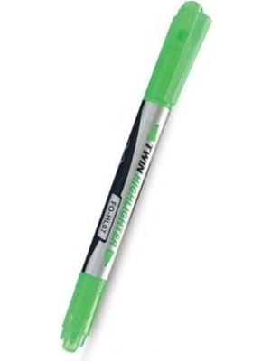  flexoffice fosforlu kalem (ışaret kalemi) çift taraflı yeşil mürekkep fo-hl07 (12 li paket)