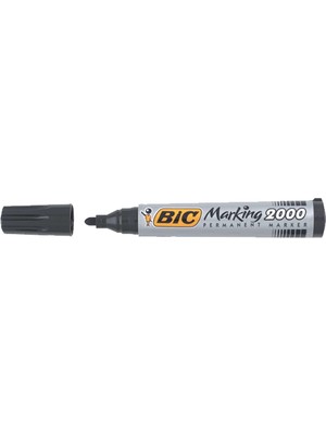 Bic Markör Yuvarlak Uç Kalem Siyah 2000 8209153 (1 Paket 12 Adet)