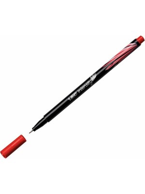Bic Fineliner Keçe Uç Kalem İnterstiy 0,4 Mm Kırmızı 942084 (12 Li Paket)