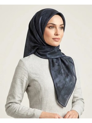 Alivascarf Bulut Desen Bambu Eşarp Siyah