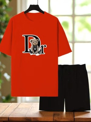 Punix Punıx Büyük Beden Doktor  Ayıcık Dr Baskılı Yüksek Kalite Unısex Şort T-Shırttakım