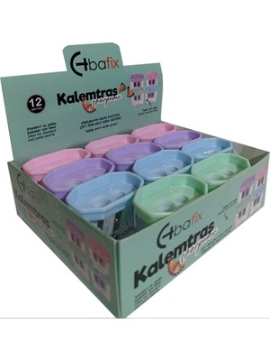 Bafix Kalemtıraş Çift Delikli Tanklı Ts2385 (12 Li Paket)