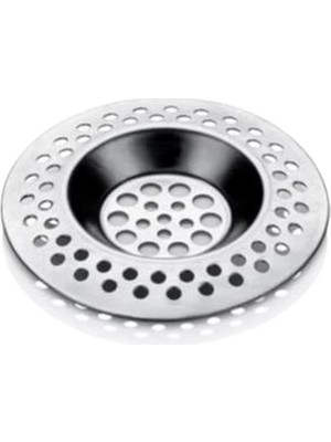 AyrStore Paslanmaz Lavabo Evye Süzgeci 7cm Ideal Boy Standart Gri Delikli Yeni Model Sök- Tak - Çıkar