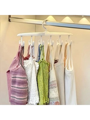 AyrStore 1 Adet Yer Tasarruflu 6 Kancalı Plastik Dolap Içi Düzenleyici Pratik Askı