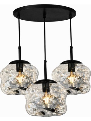 Liquid Glass Modern Sarkıt Avize – Bakır , Gold , Füme Organik Tasarım Tekli Avize