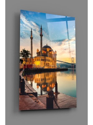 Ar Ajans Kanvas Tablo Istanbul Ortaköy Camii Dekoratif Cam Tablo