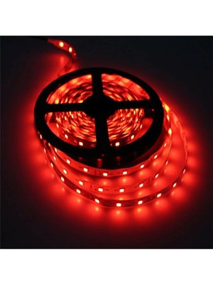 Led Level Iç Mekan Şerit LED 5 Metre Rulo Kırmızı + Adaptör