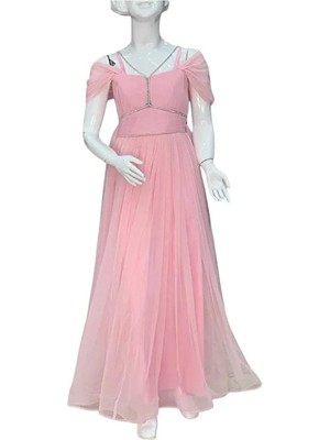 Sim Ipli Uzun Gezboy Abiye Elbise