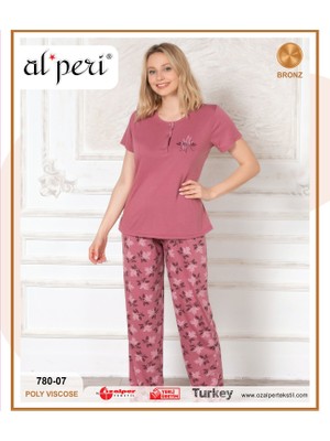 Alperi 780-07 Bayan Kısa Kol Pijama Takımı