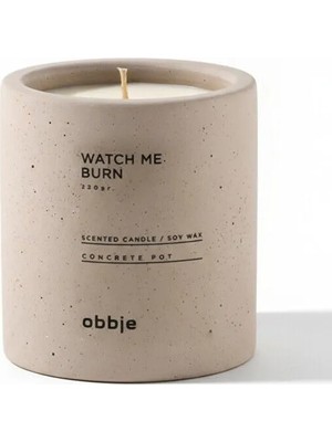 Obbje Amber Kokulu Mum, Dekoratif Beton Mum, Dikey Form Tek Fitil