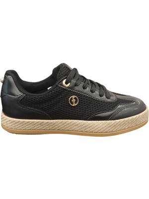 Taşçı Ayakkabı Flet 363 Kadın Ortopedik Hasır Detaylı Triko Günlük Sneaker Ayakkabı
