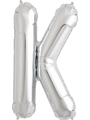 Nedi Folyo Balon 100 Cm Harf Şişirilmemiş Gümüş (K Harfi) 01824