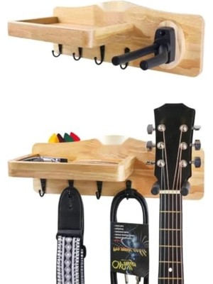 Esranın Dünyası Ahşap Gitar Standı Duvar Askısı - Şık ve Kaliteli