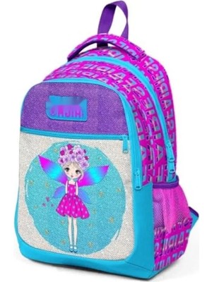 Esranın Dünyası Simli ve Parlak Ilkokul Sırt Çantası, Renkli Tasarımlar