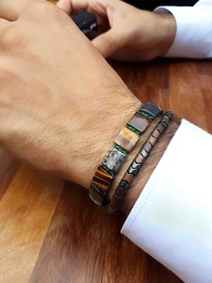 EastWest 925 Ayar Gümüş Ikili Bileklik Kombin Seti