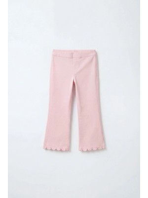 Magu Kız Çocuk Pamuklu Ispanyol Paça Ince Pantolon