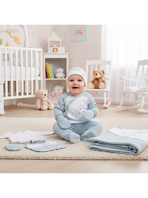 0-3 Ay Bebek Unisex Gaye Organik Kind Nakışlı 10 Lu Body/zıbın Seti