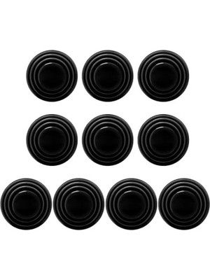 Esranın Dünyası 10 Adet Araç Kapı Ses Önleyici ve Darbe Emici Pad Universal Araba Kapısı Darbeye Dayanıklı Silikon Kalıp Ped Darbe Emici Conta, Araç Kapı Darbe ve Ses Emici Kapı Kaput Bagaj Çarpma Önleyici Ped Siyah