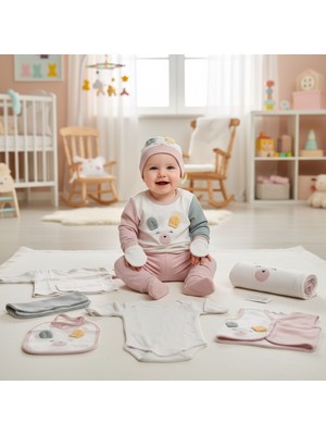Gaye Bebe Ayıcık Kulak Detaylı 0-3 Ay 10 Lu Hastane Çıkış Zıbın Takımı