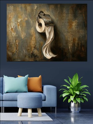 Tablomega Tuvalet Kağıdı Portre Dekoratif Kanvas - Mdf Ahşap Tablo