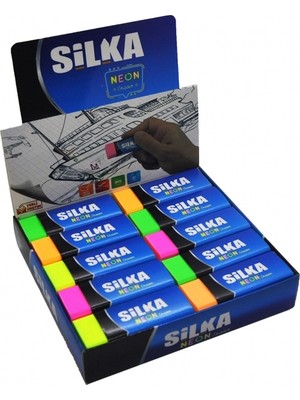 Silka Öğrenci Silgisi Neon 4 Renk (30 Lu Paket) Art.23