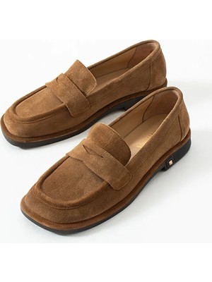 Dericia Shoes Charm Hakiki Deri Günlük Rahat Kadın Loafer Ayakkabı