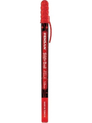 Pensan Jel Tükenmez Kalem Jely Glitter Simli Kırmızı 2800 (12 Li Paket)