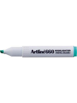 Artline Fosforlu Kalem (İşaret Kalemi) Kesik Uç 1,0-4,0 Mm Pastel Green Yeşil 660 (12 Li Paket)