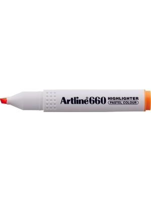 Artline Fosforlu Kalem (İşaret Kalemi) Kesik Uç 1,0-4,0 Mm Pastel Orange Turuncu 660 (12 Li Paket)